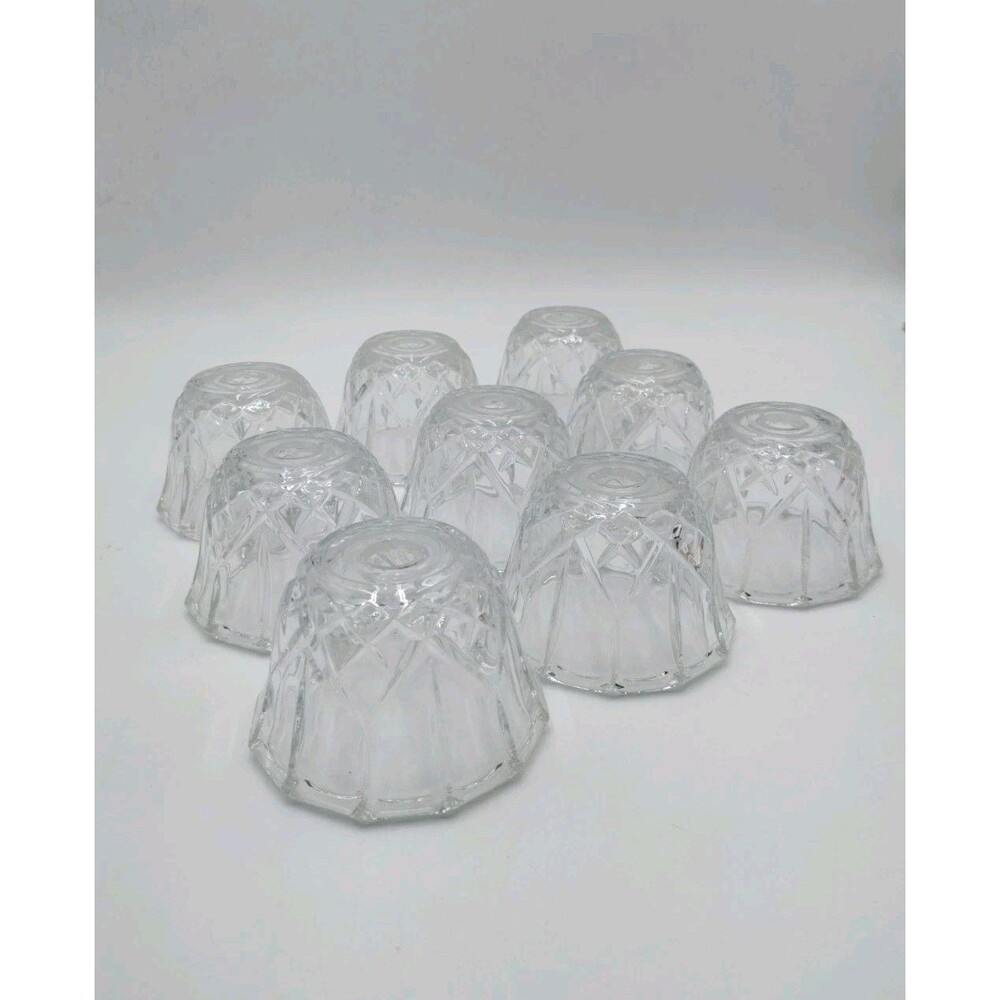 Crystal Pressed Cut Heavy Unique Clear Glass Lamp Shade Sconce Chandelier .8"X5"